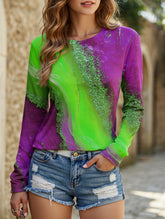 Comfortable sports round neck long sleeve T-shirt